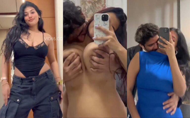 Indian BF Pressing His GF's Boobs XXX Video